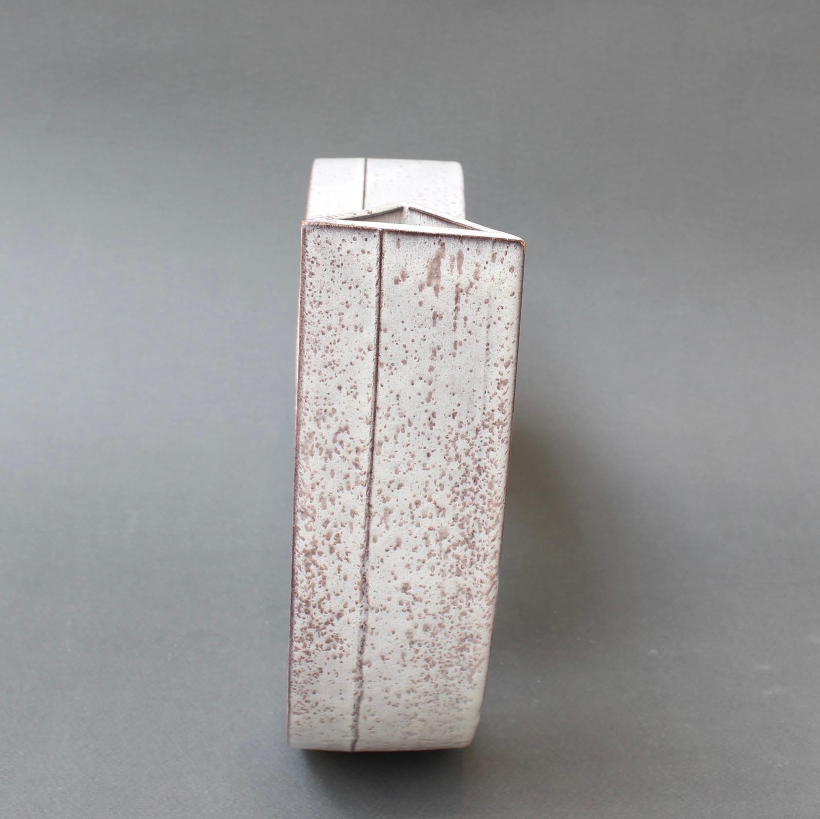 Italian Vintage Industrial Style Ceramic Vase by Alessio Tasca (circa 1970s) For Sale