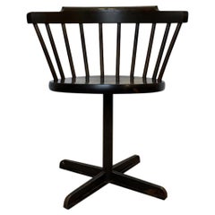 Vintage Industrial Swedish Wood and Metal “E10” Chair from Nesto