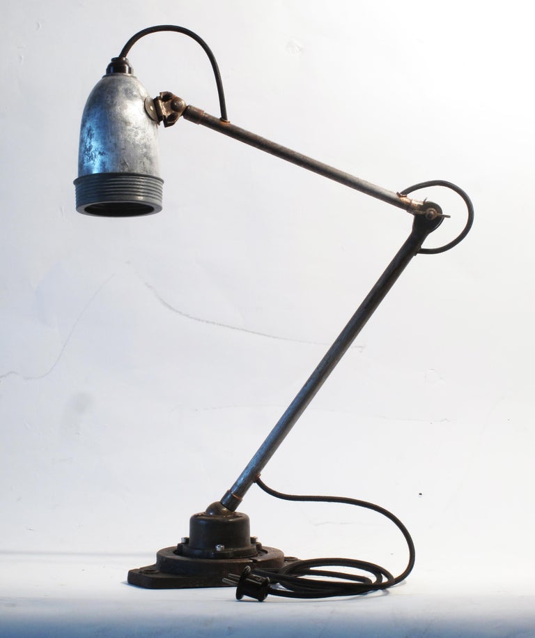 Vintage Industrial Table Lamp For Sale at 1stDibs