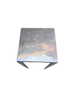 Vintage Industrial Tall Metal Side Tables - Pair