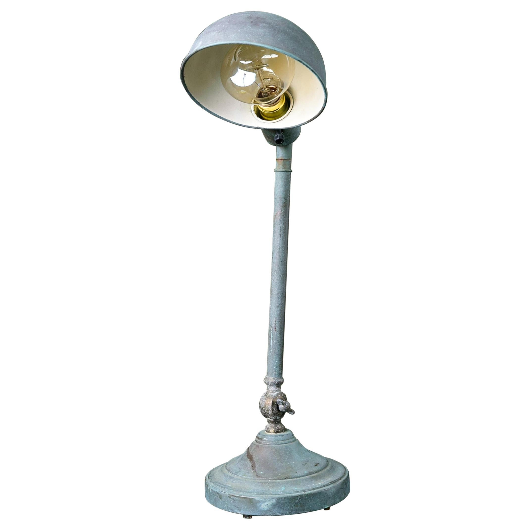  Vintage Industrial Task or Desk Lamp with Interesting Patina
