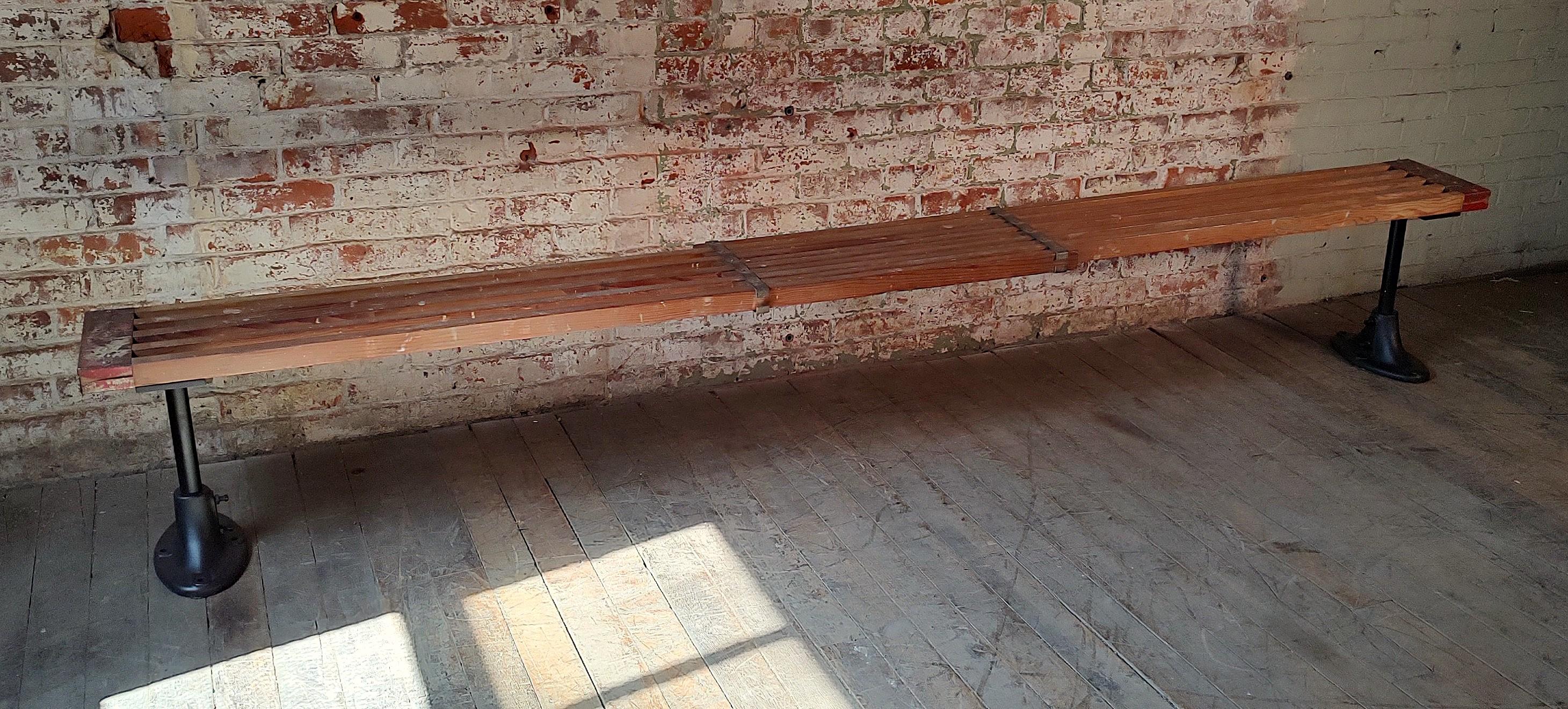 American Vintage Industrial Telescoping Scaffold Bench For Sale