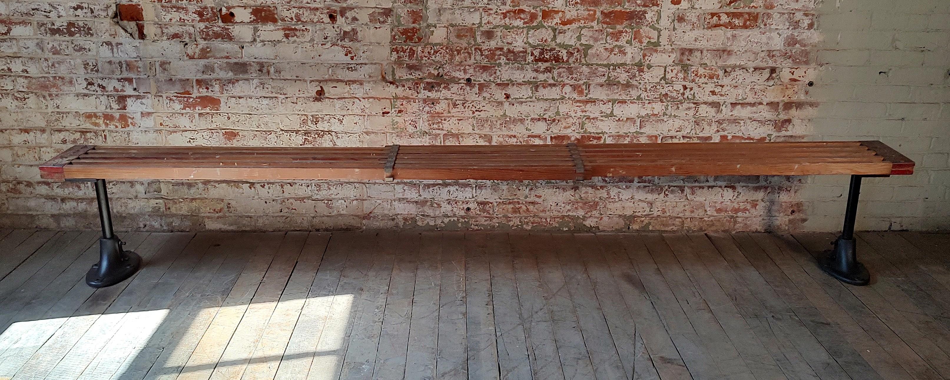 Cast Vintage Industrial Telescoping Scaffold Bench For Sale
