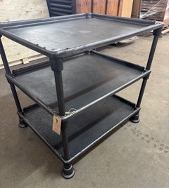 Vintage Industrial Three-Tier Table