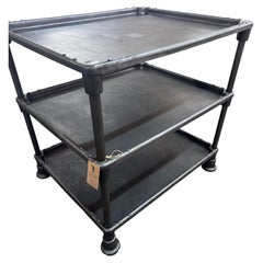 Vintage Industrial Three-Tier Table