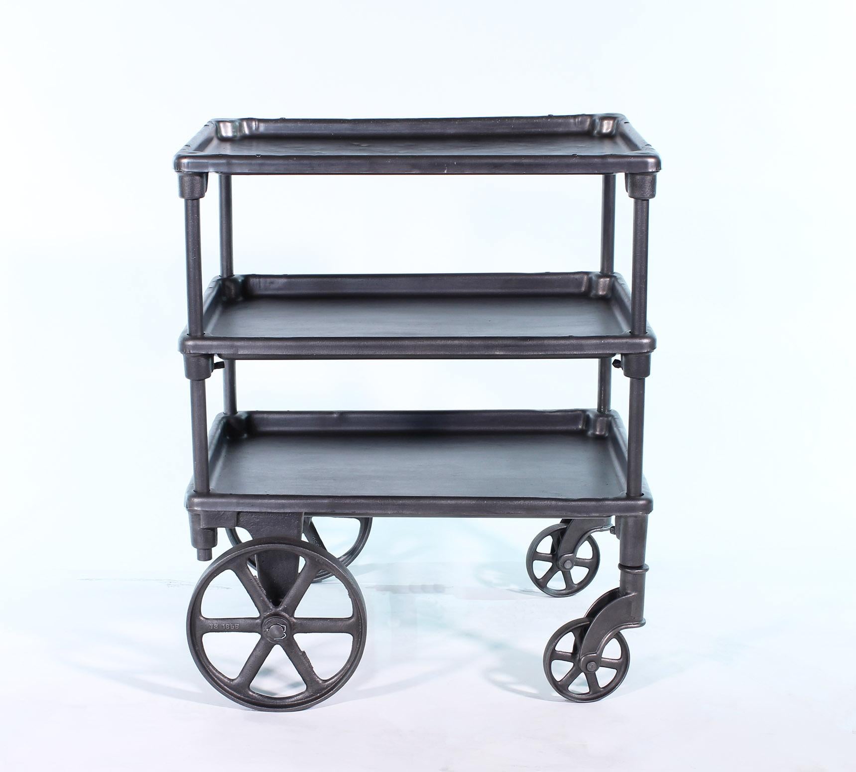 vintage industrial metal cart