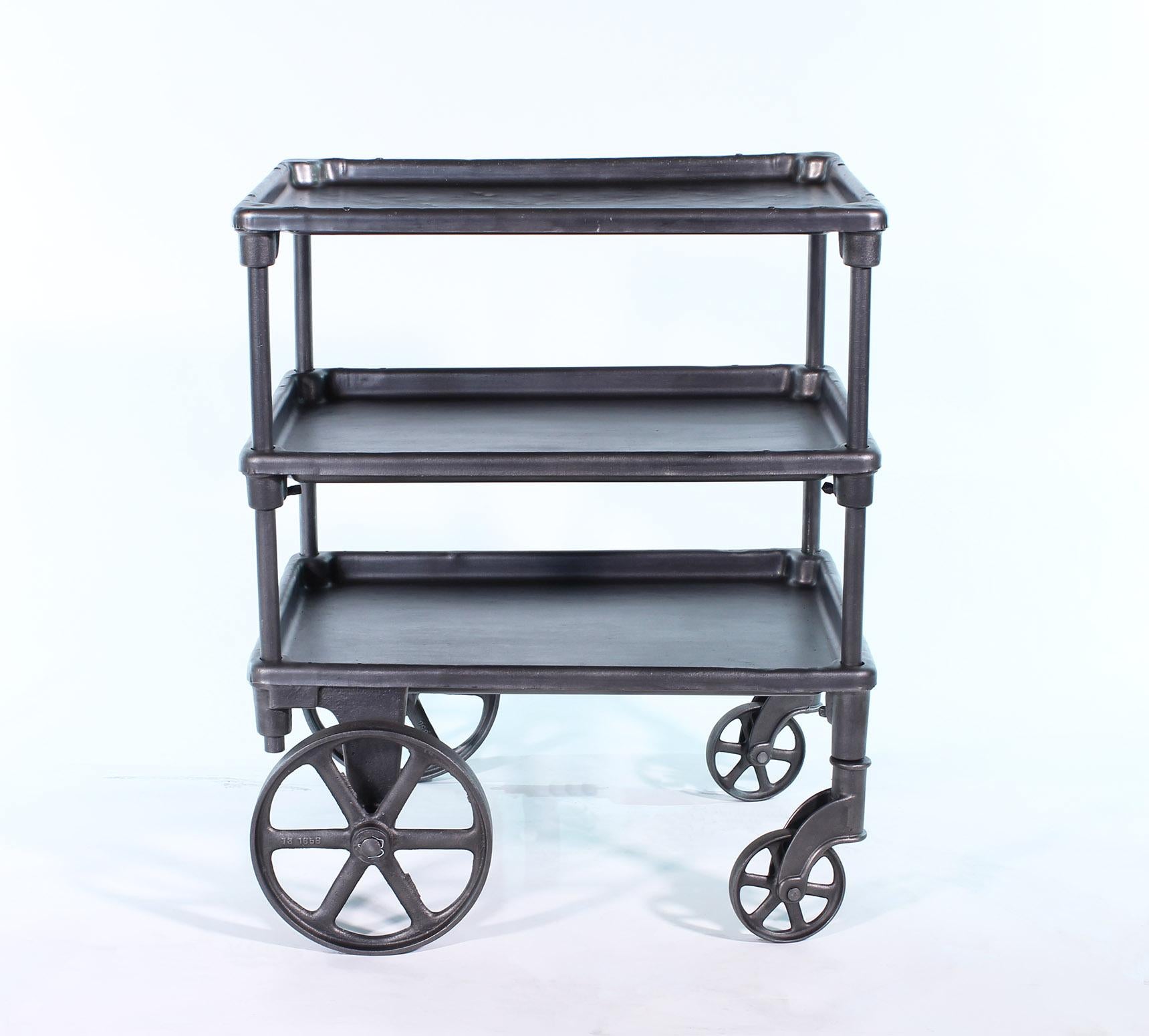 vintage industrial metal cart