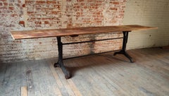 Vintage Industrial Tilt Top Dining Table