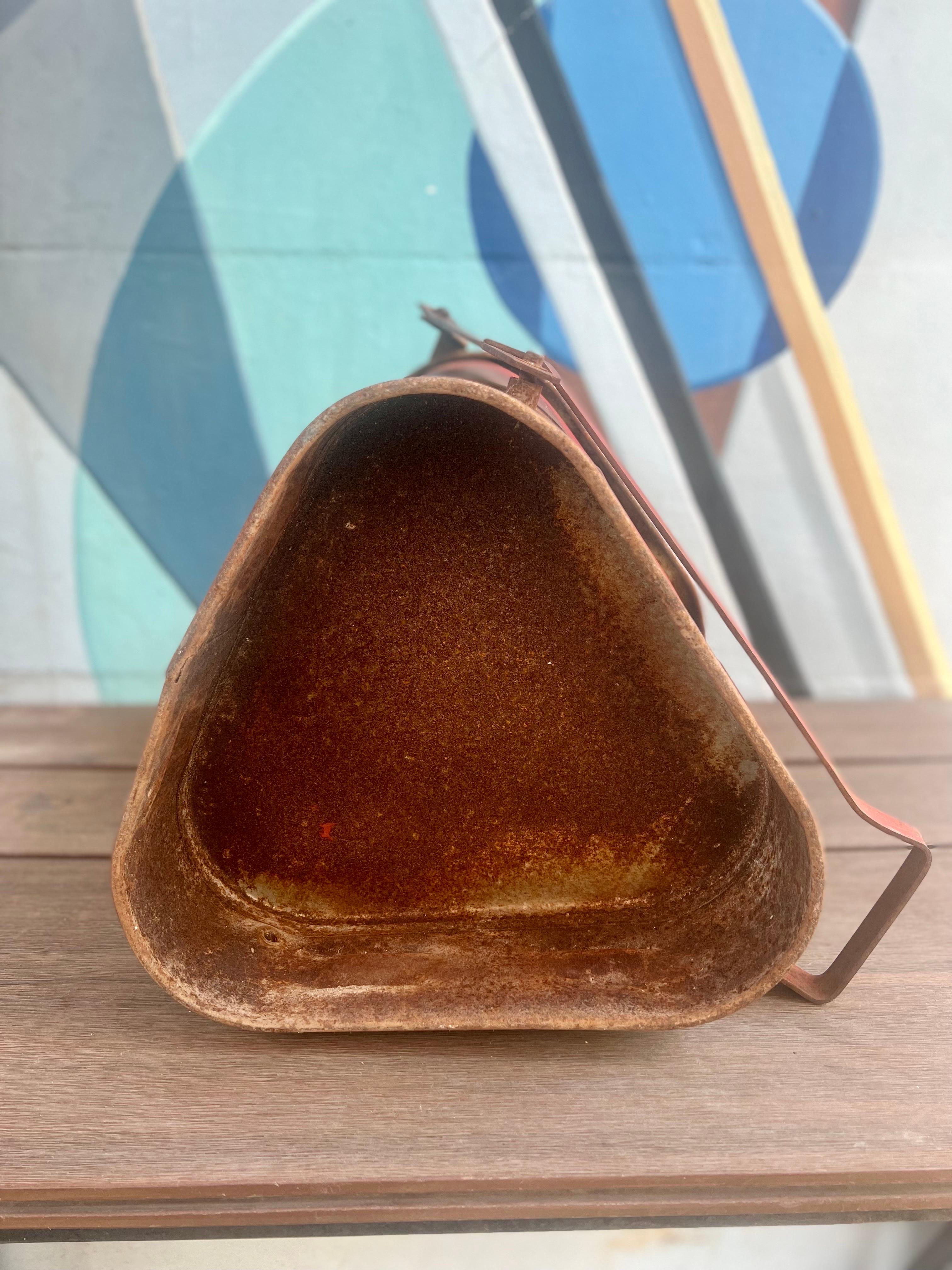 Vintage Industrial Trash Can  
