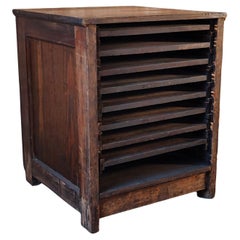 Vintage Industrial Tray Storage Cabinet