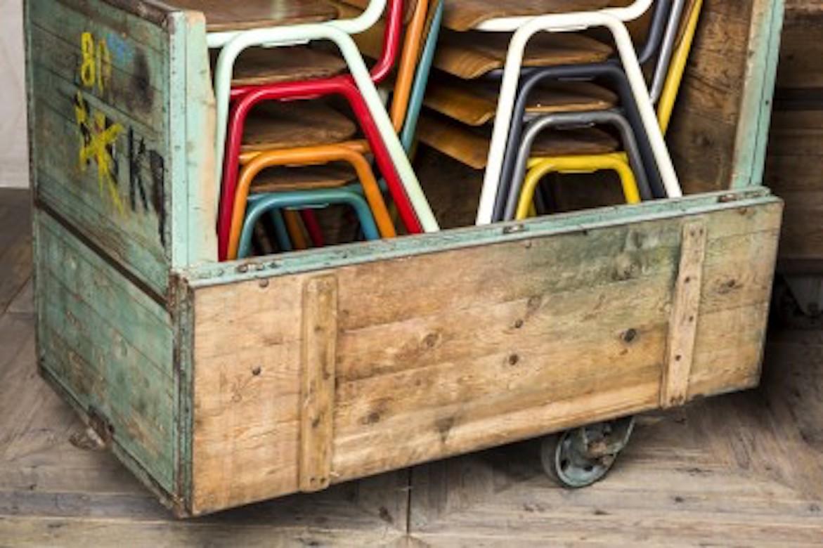 Vintage Industrial Trolley Carts, 20th Century For Sale 5