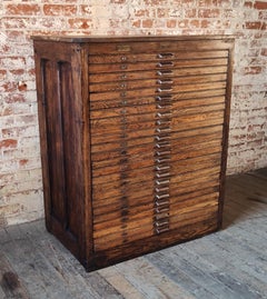 Vintage Industrial Twenty-Four Drawer Storage Cabinet