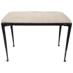 Vintage Industrial Upholstered Bench