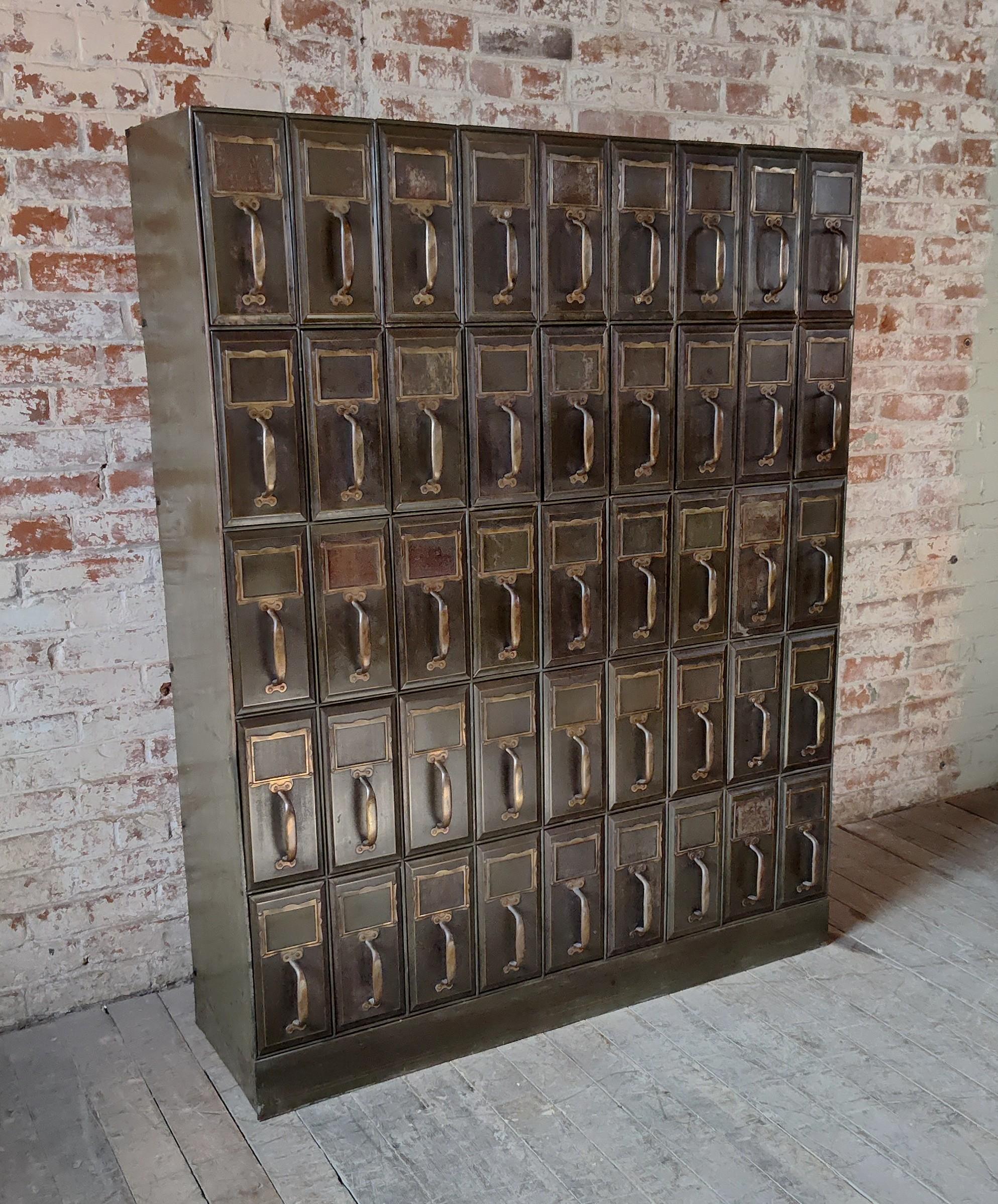 Vintage Card Cabinet with 45 Drawers

Overall Dimensions: 15 1/2