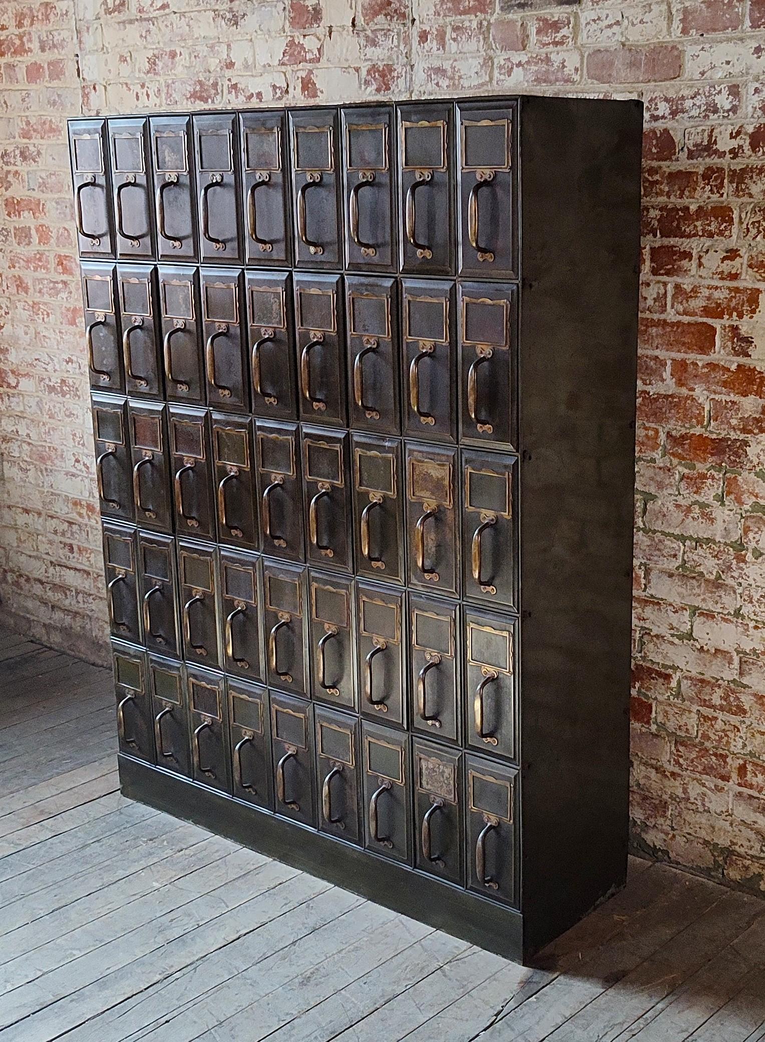 Vintage Industrial Vertical Card Catalogue In Good Condition For Sale In Oakville, CT