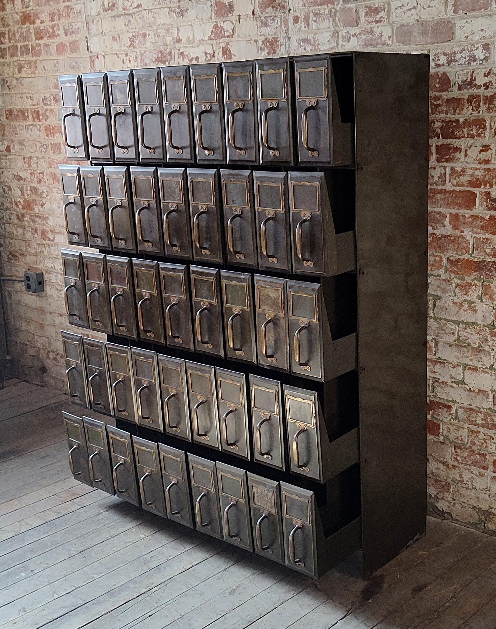 Vintage Industrial Vertical Card Catalogue For Sale 1