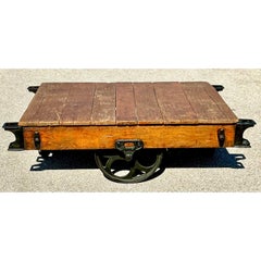 Vintage Industrial Wagon Coffee Table