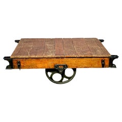 Vintage Industrial Wagon Coffee Table