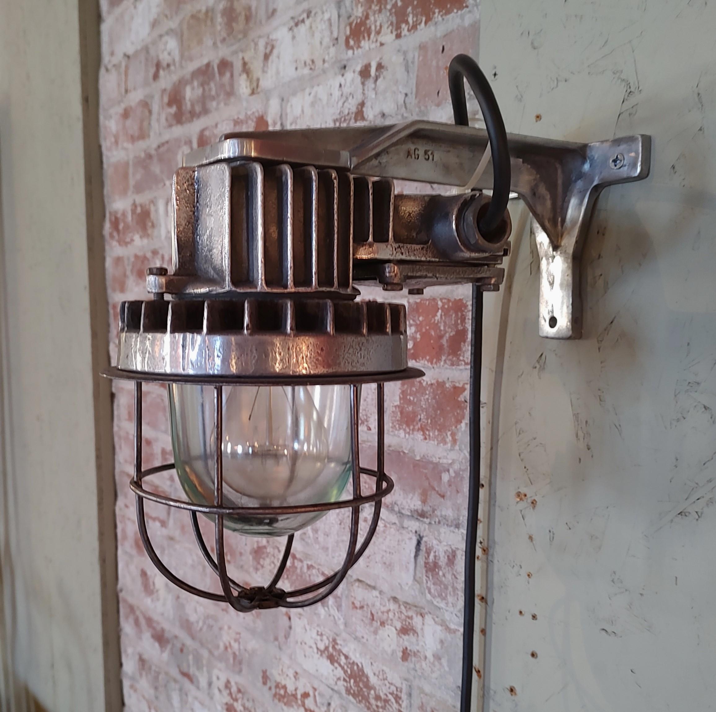 Vintage Industrial Wall Sconce #1 For Sale 1