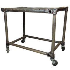 Vintage Industrial Welded Mechanics Table
