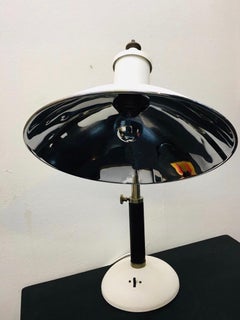 Vintage Industrial White Metal Table / Desk Lamp from 1970's