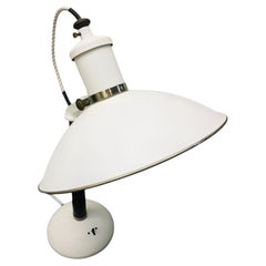 Vintage Industrial White Metal Table / Desk Lamp from 1970's