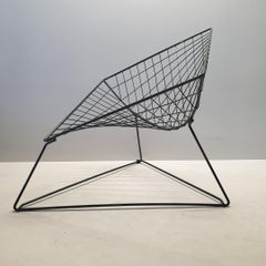 Vintage Industrial Wire Lounge Chair "Oti" by Niels Gammelgaard for Ikea, 1980s