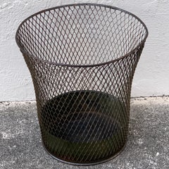 Vintage Industrial Wire Mesh Waste Paper Basket
