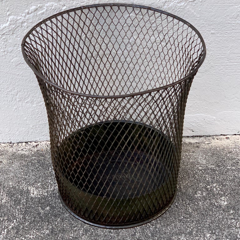Vintage Industrial Wire Mesh Waste Paper Basket at 1stDibs | waste paper  baskets, wastepaper basket, vintage waste baskets