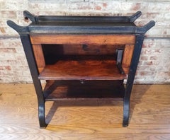 Vintage Industrial Wood and Cast Iron Printer's Proof Table