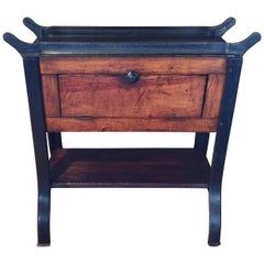 Vintage Industrial Wood and Cast Iron Printer's Proof Table