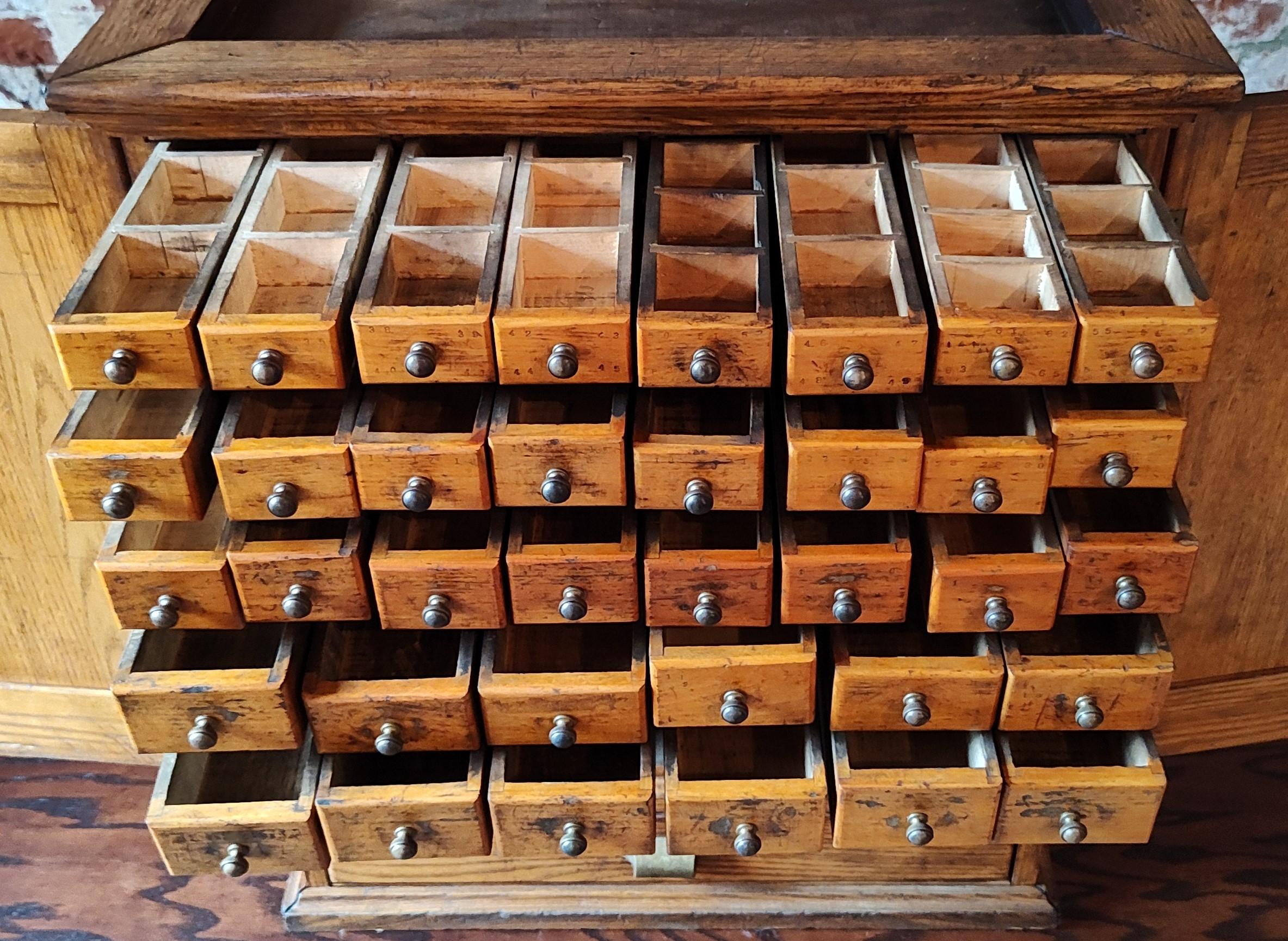 Vintage Industrial Wooden Cabinet For Sale 4
