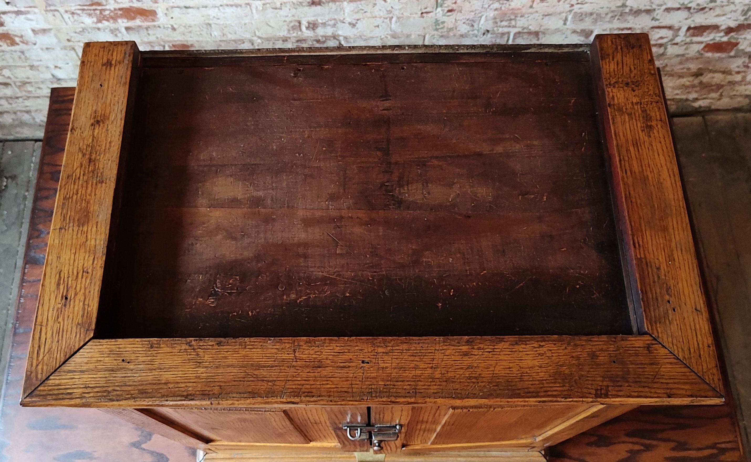 Vintage Industrial Wooden Cabinet For Sale 7
