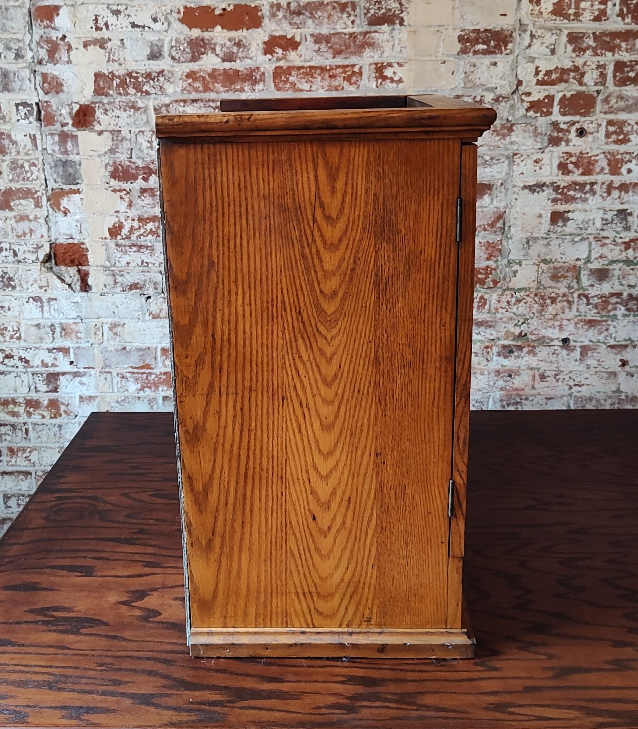 Vintage Industrial Wooden Cabinet For Sale 8