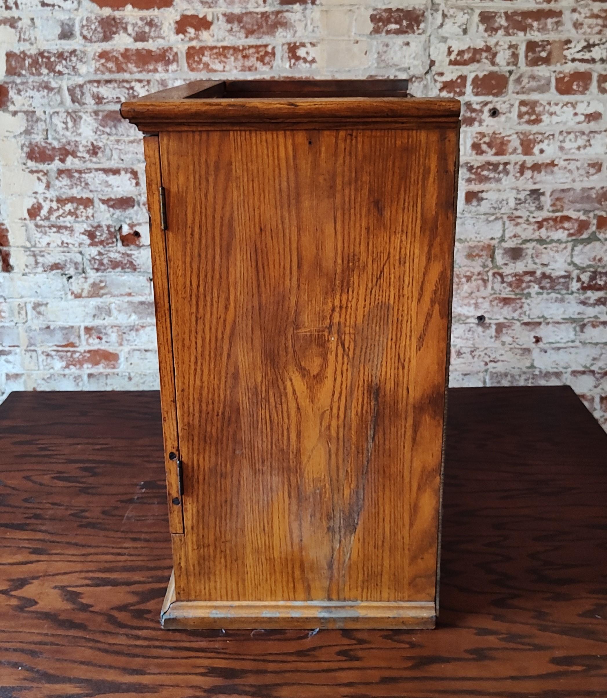 Vintage Industrial Wooden Cabinet For Sale 10