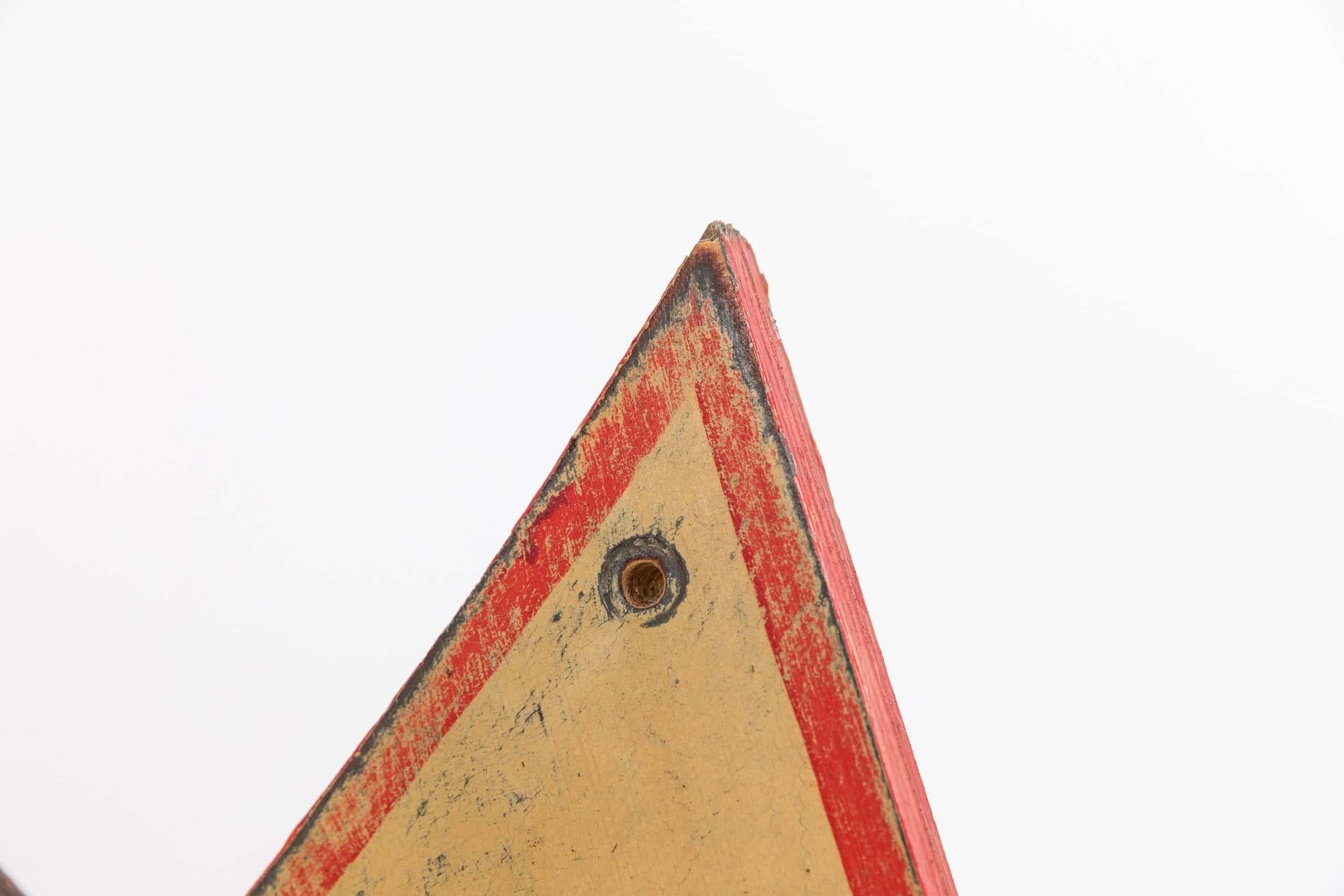 Mid-Century Modern Vintage Industrial Wooden Hand Painted 'Freak Show' Fairground sign, c.1960