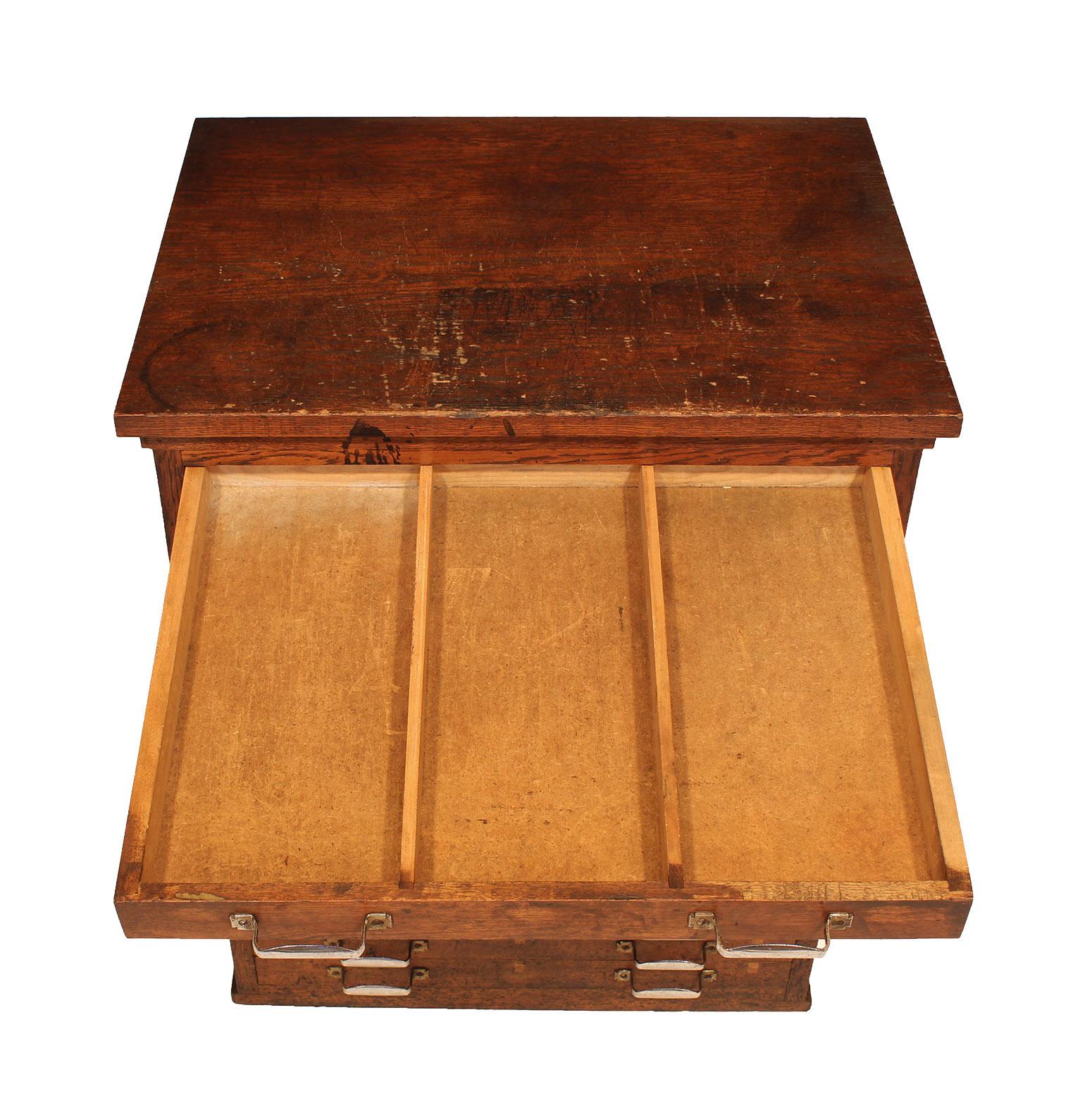 Metal Vintage Industrial Wooden Jewelers Cabinet