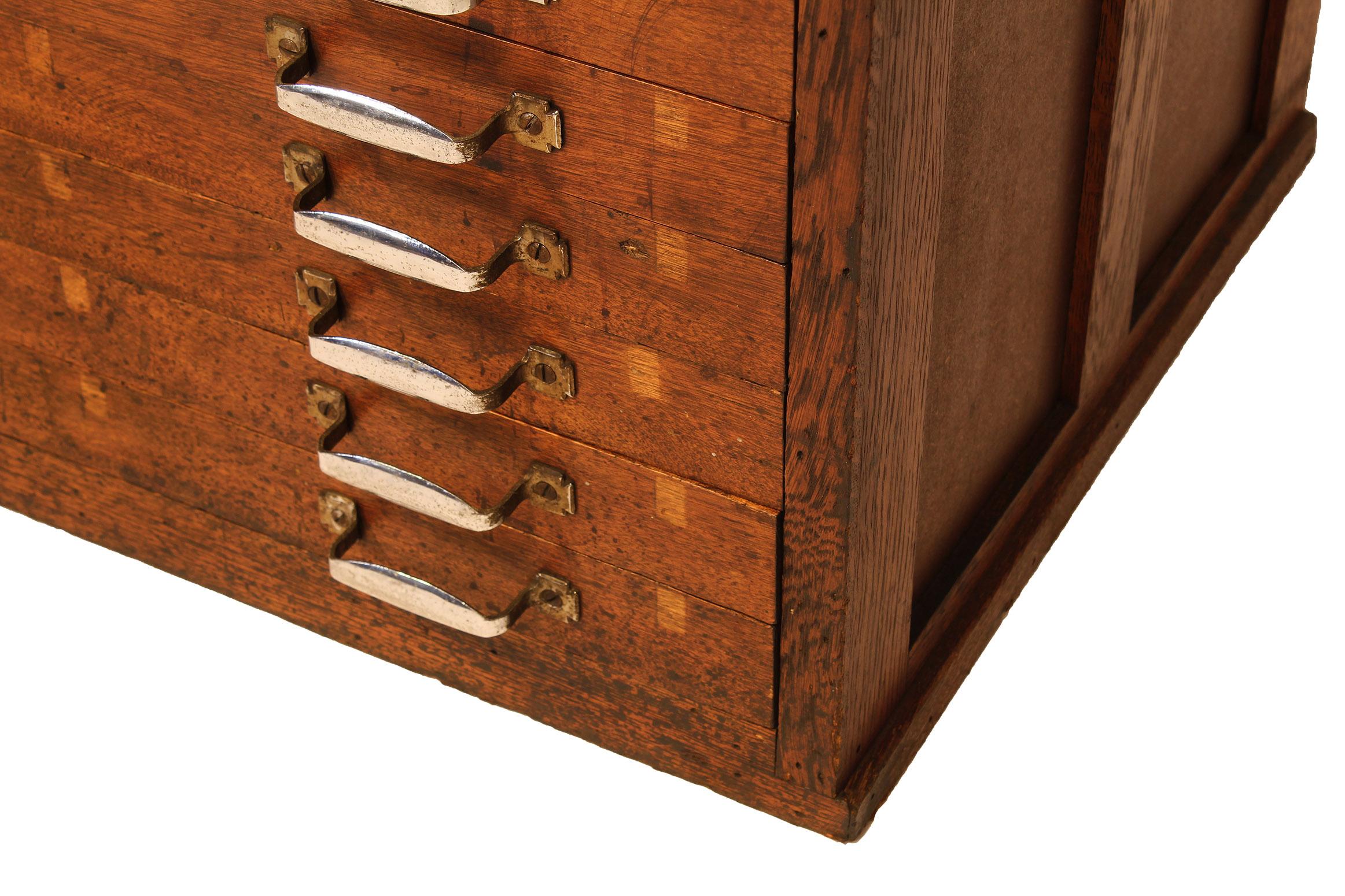 Vintage Industrial Wooden Jewelers Cabinet 1