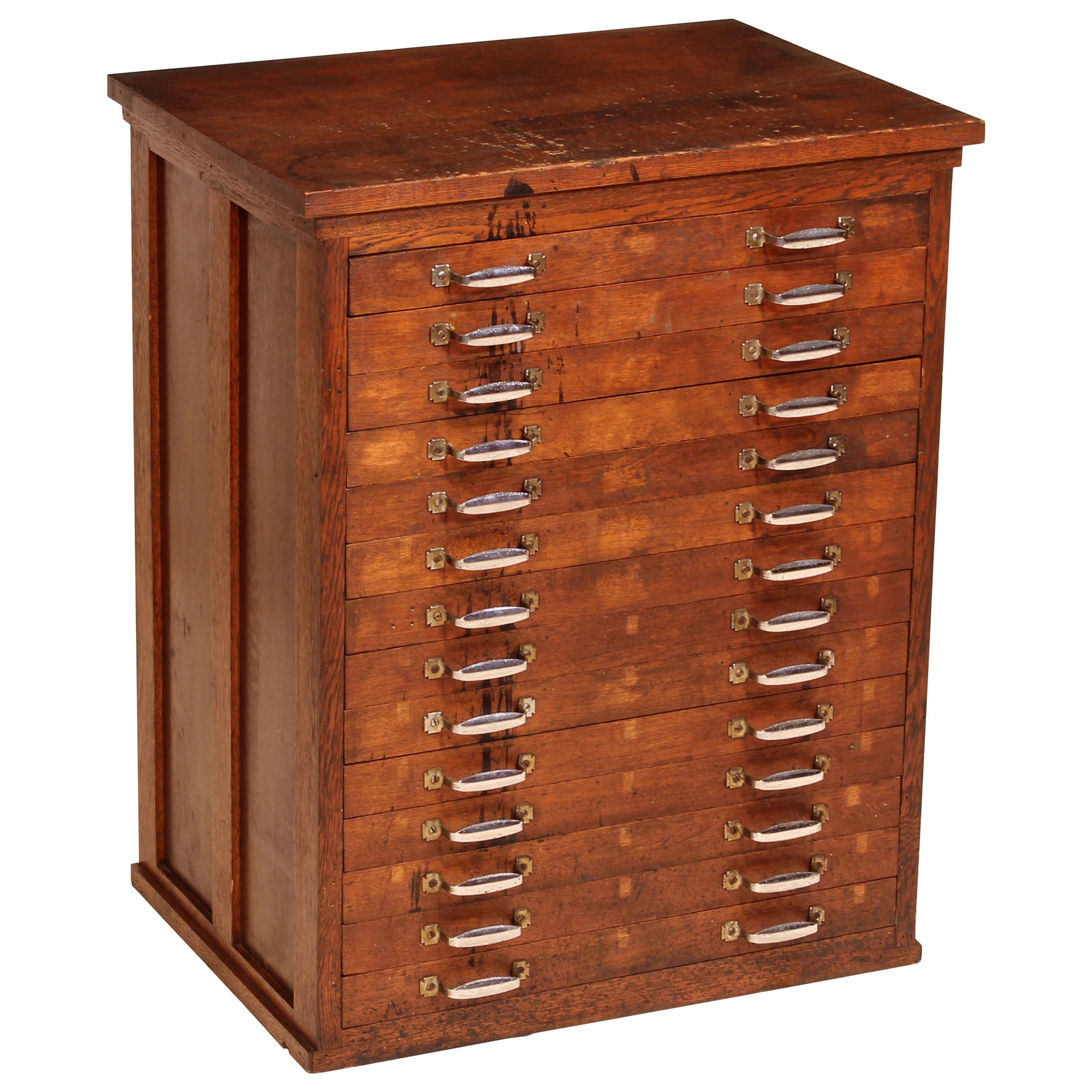 Vintage Industrial Wooden Jewelers Cabinet
