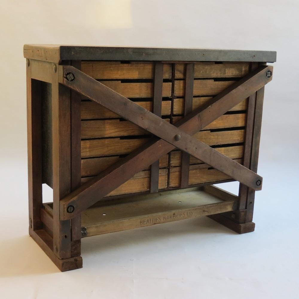 Vintage Industrial Workbench Kitchen Pine Drawers 8
