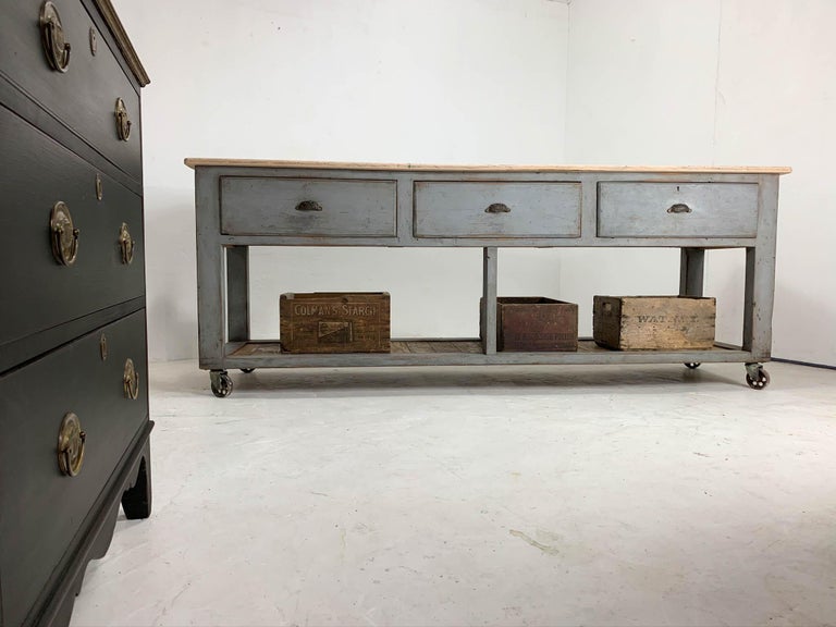 Vintage Industrial Workbench Worktable Kitchen Island For ...