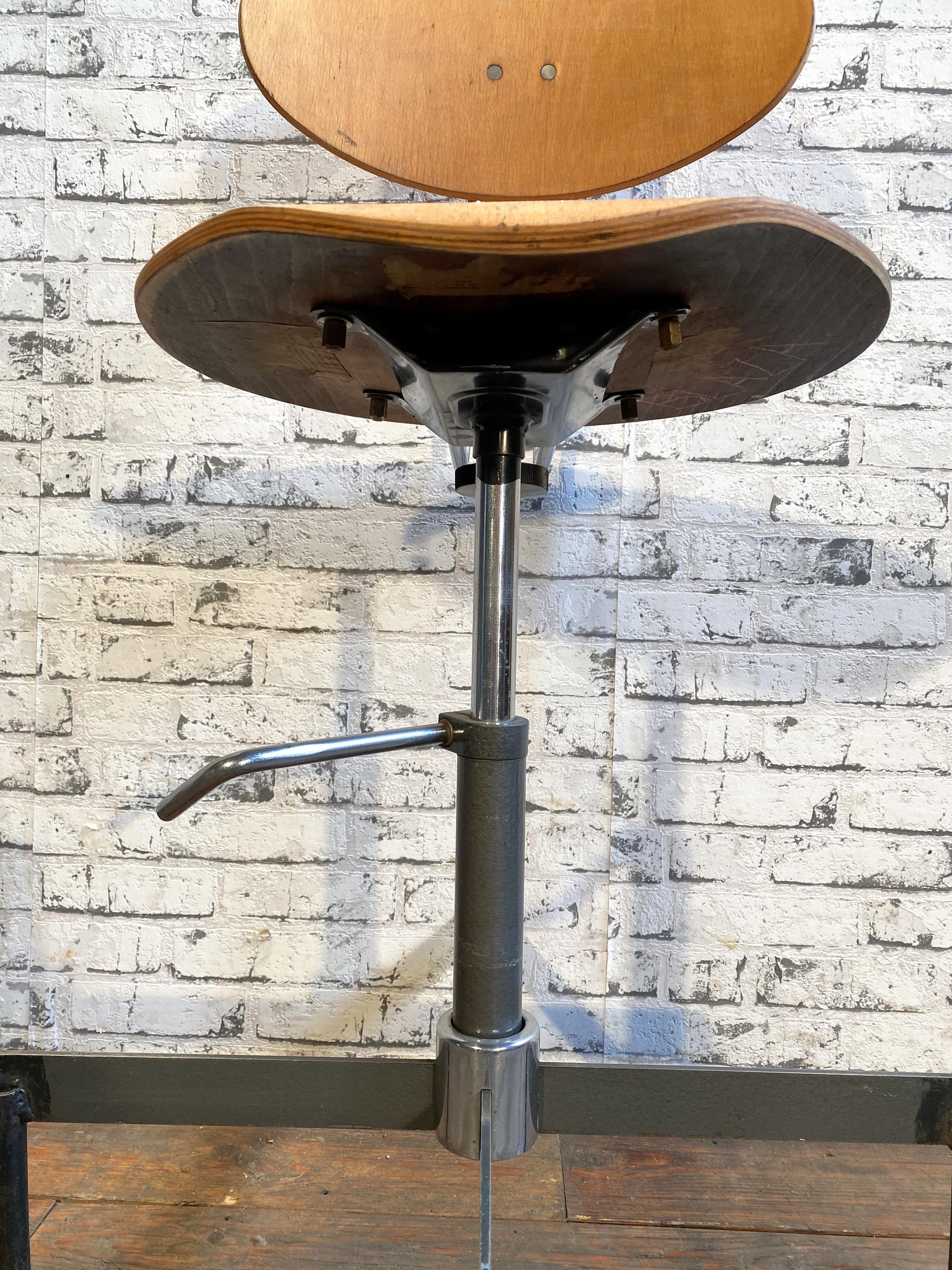 20th Century Vintage Industrial Workshop Chair, 1960s