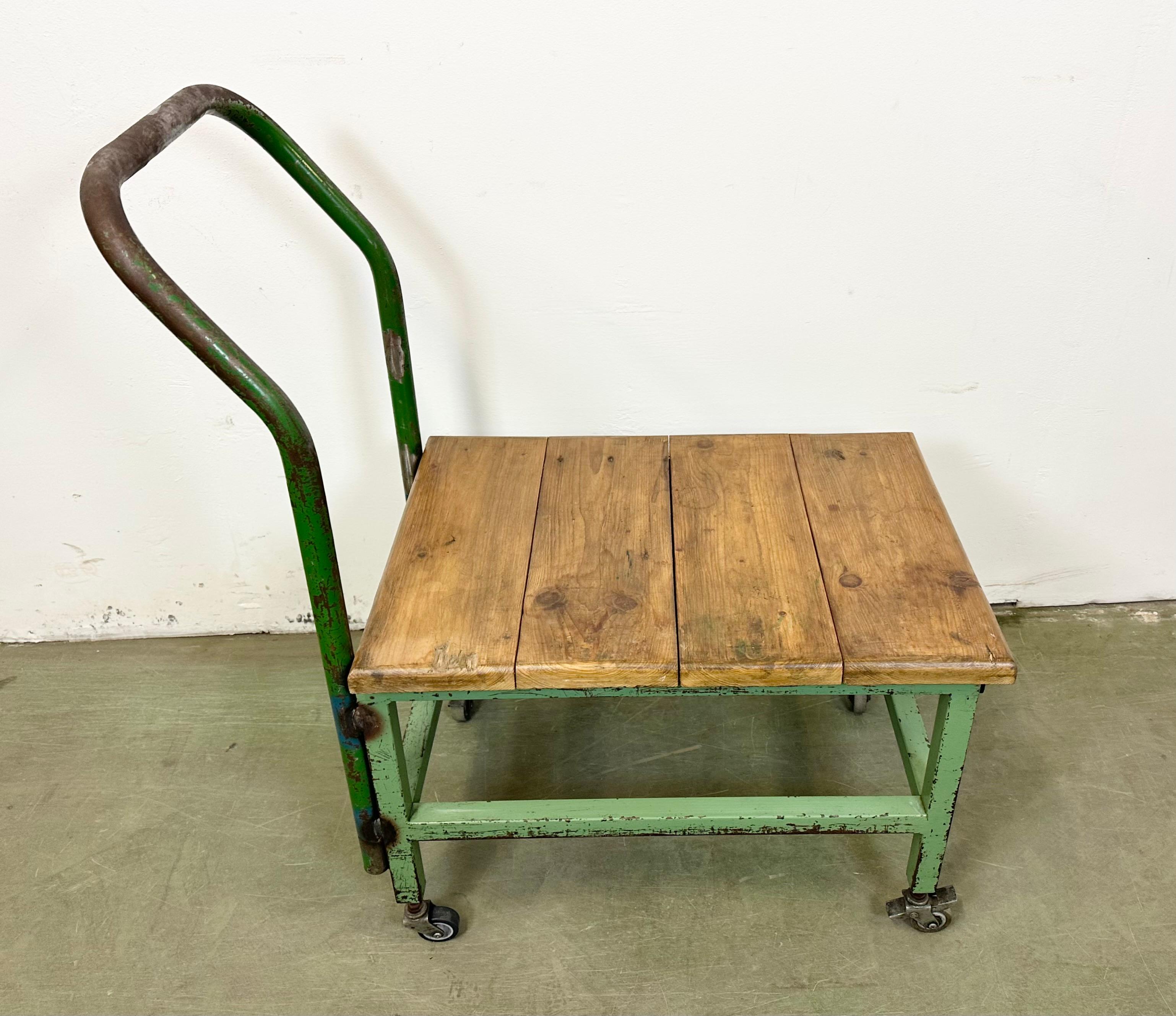 Czech Vintage Industrial Workshop Trolley, 1960s For Sale