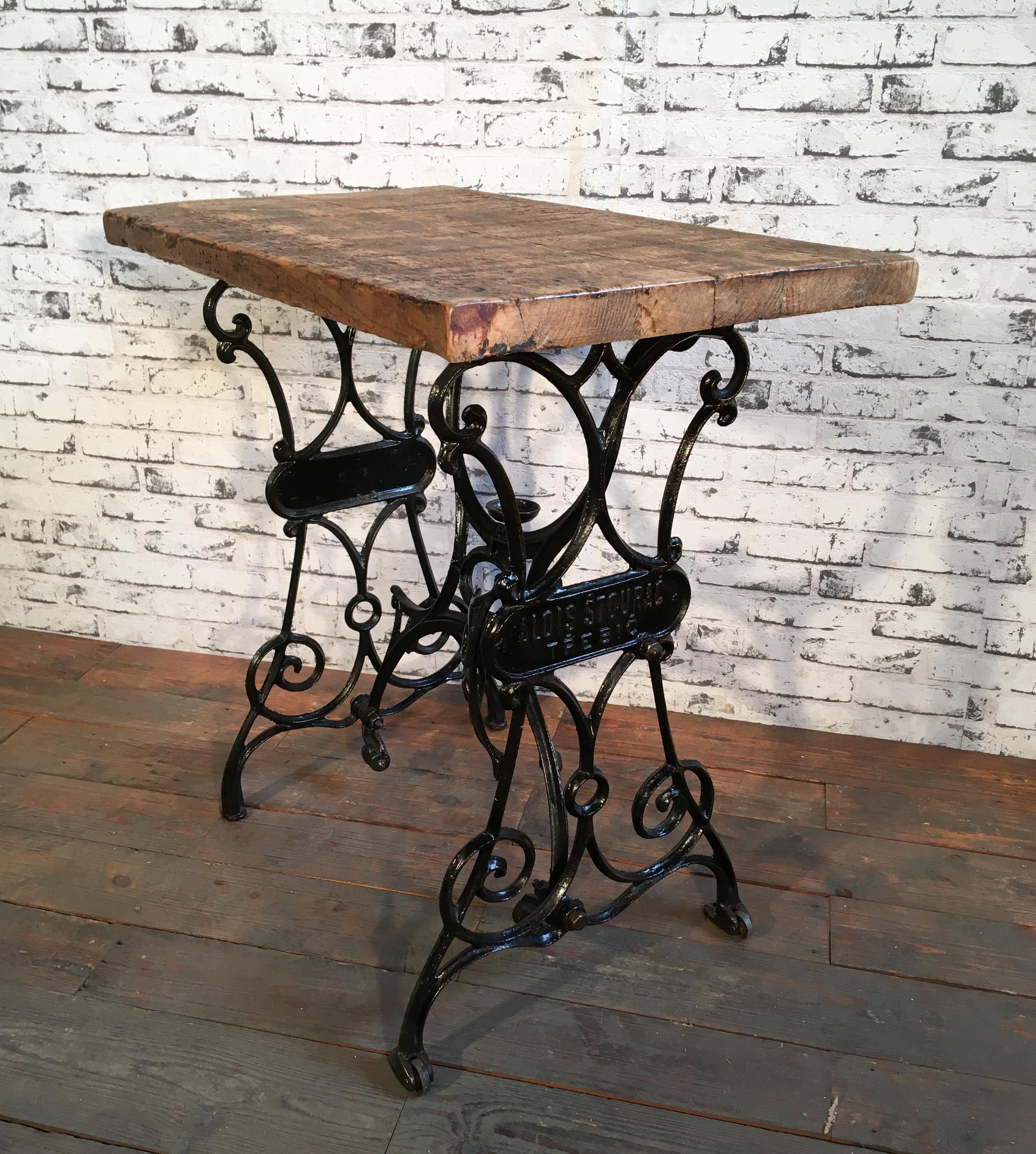 Czech Vintage Industrial Worktable, 1930s