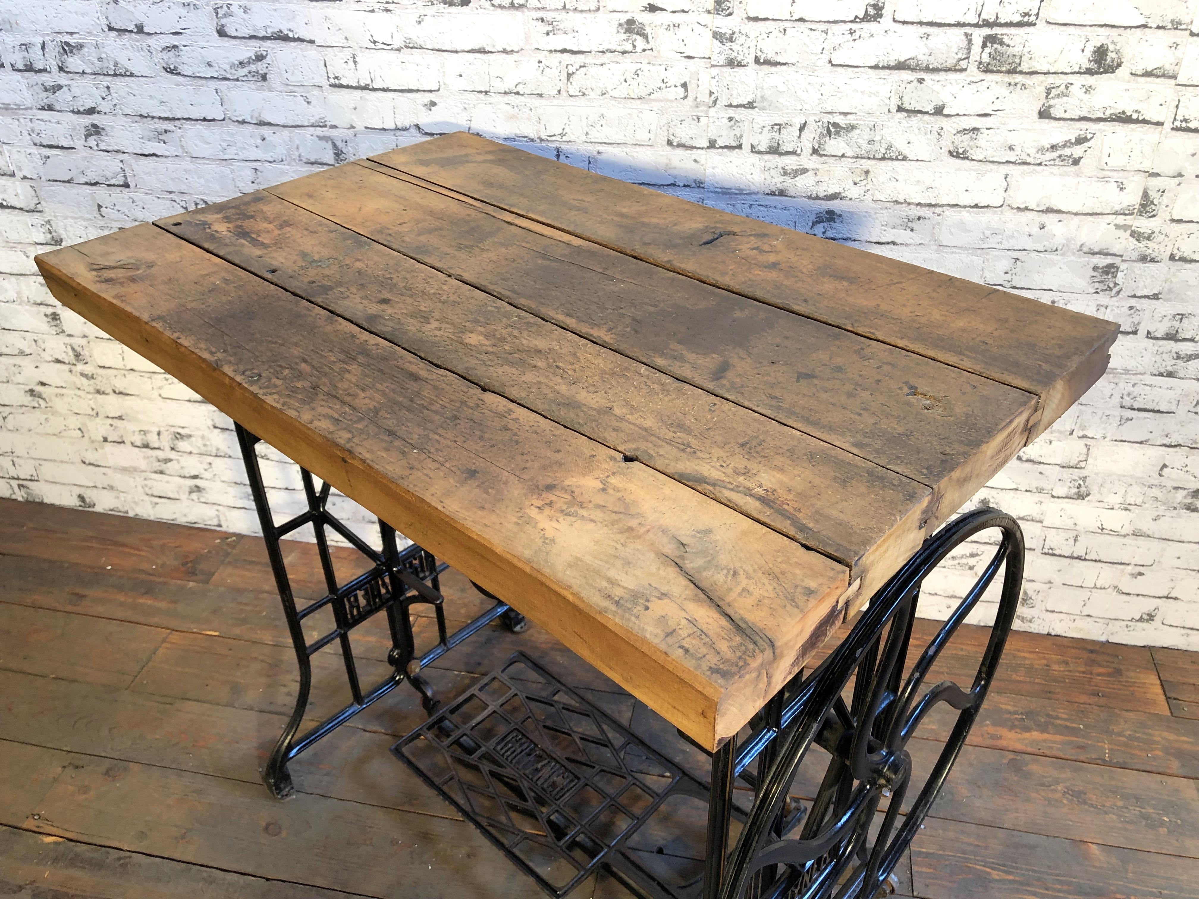 European Vintage Industrial Worktable, 1930s