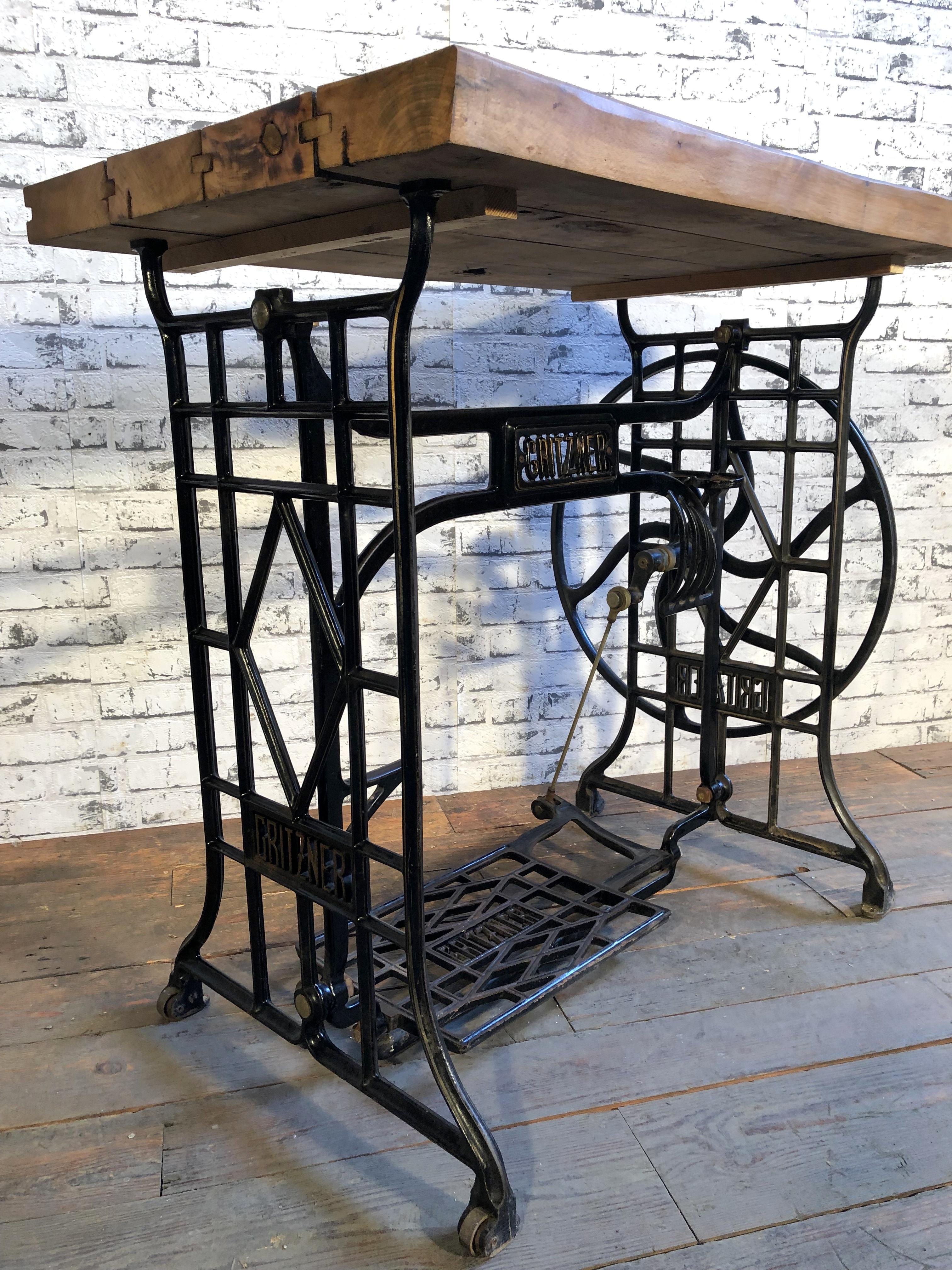 Vintage Industrial Worktable, 1930s In Good Condition In Kojetice, CZ