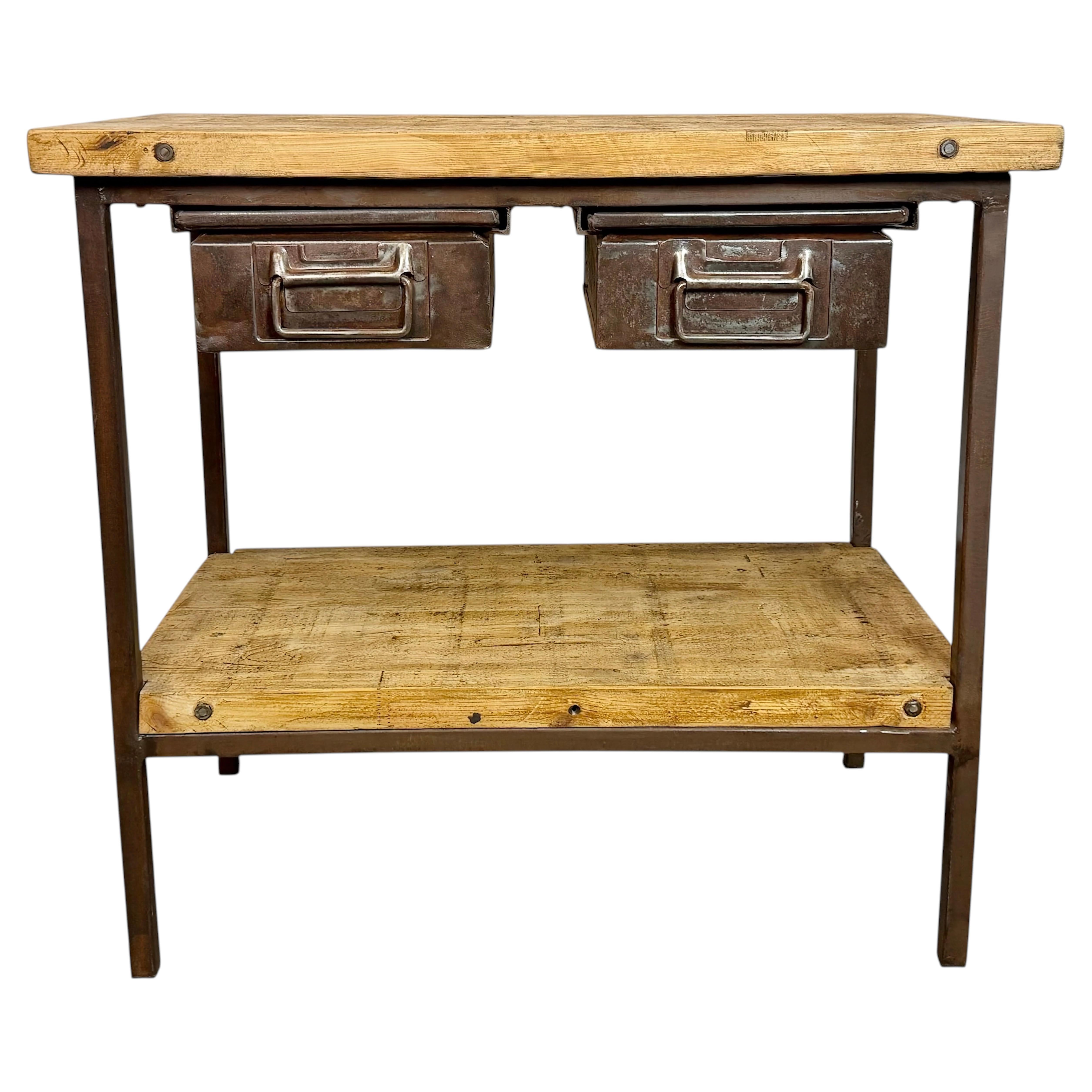 Vintage Industrial Worktable, 1960s