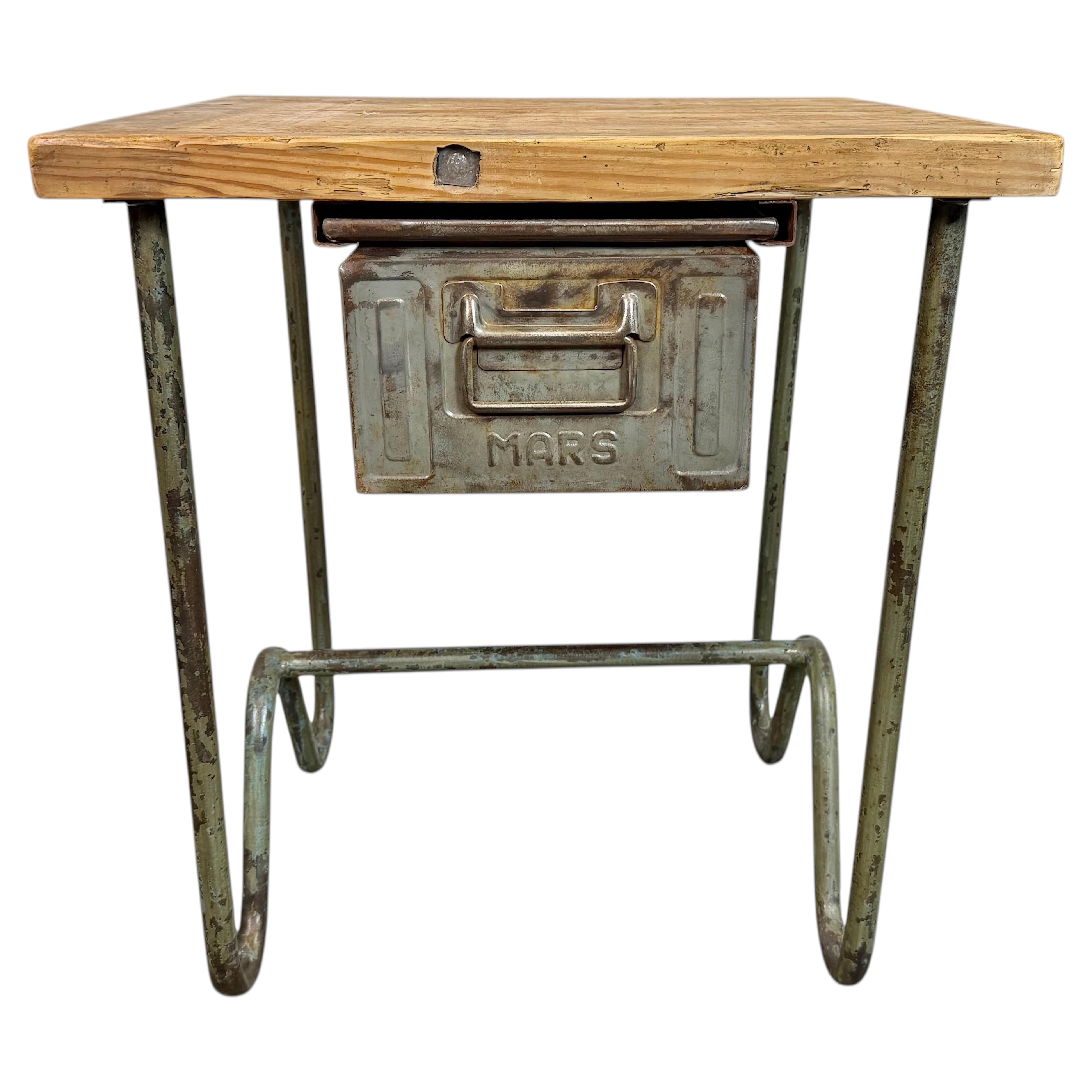 Vintage Industrial Worktable, 1960s For Sale