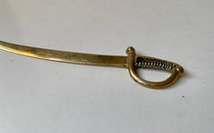 Ouvre-lettres en laiton de style sabre de l'infanterie Vintage