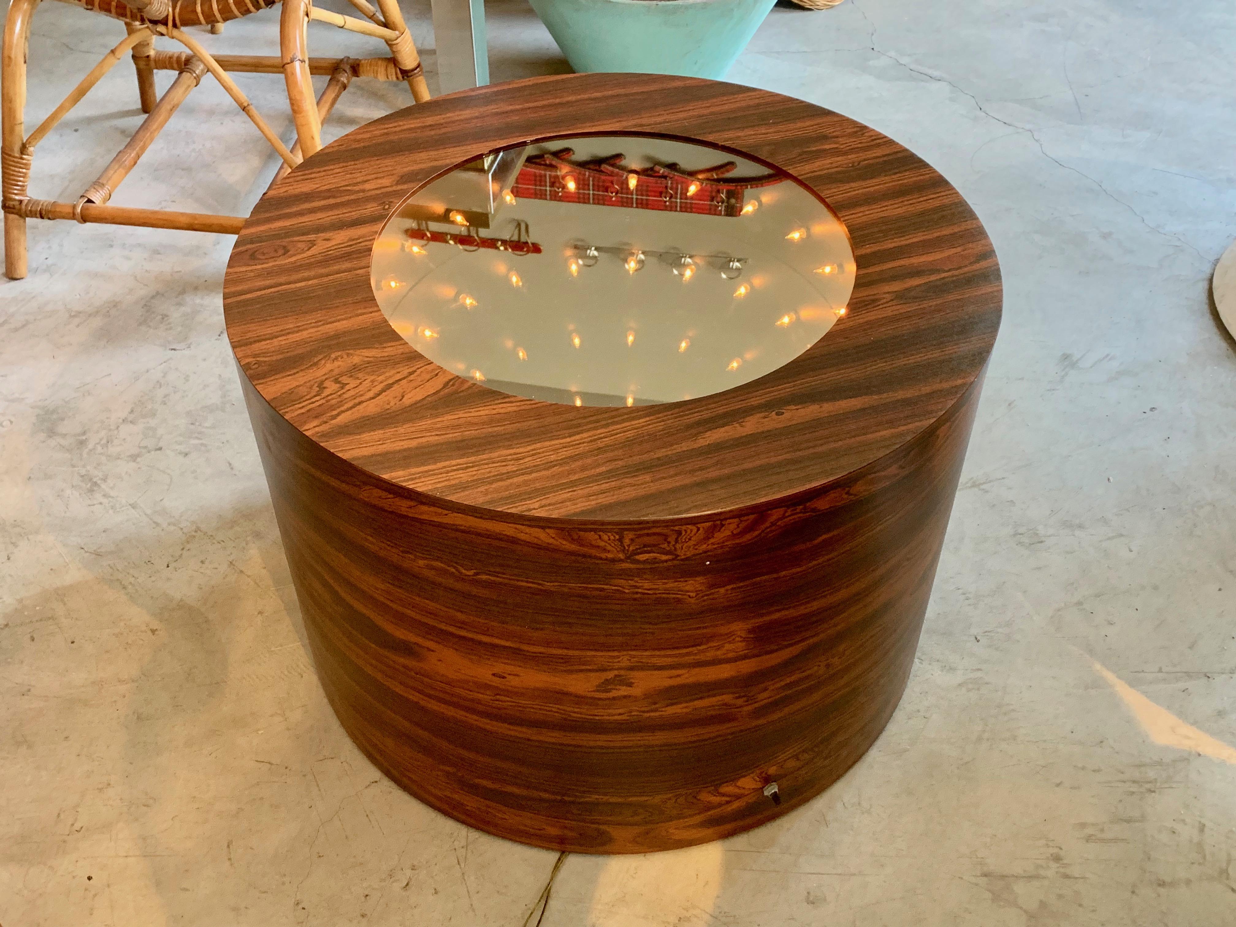 Fin du 20e siècle Table d'appoint Infinity Mirror Vintage
